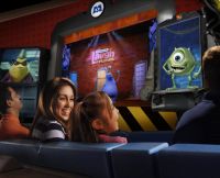 Monsters Inc live on stage attraction inside the Magic Kingdom theme park.